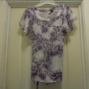 ROMANTIC PAST COQUETTE LOVE ON A HANGER  PRINT BLOUSE S